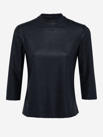 Leren Top - Zwart