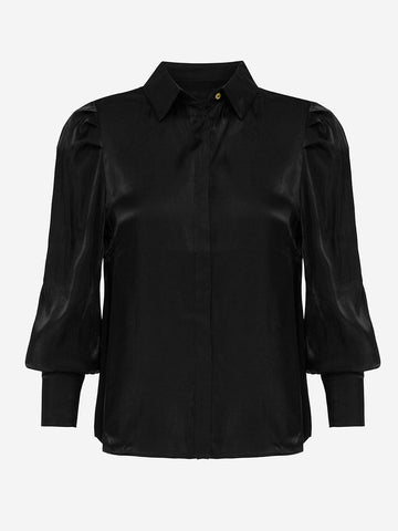 Satijnen Blouse - Zwart