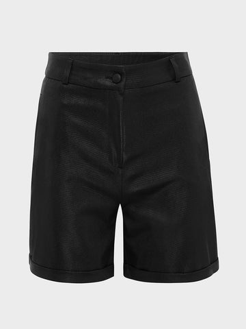 Est'Robin Foiled Bermuda Trousers - Zwart