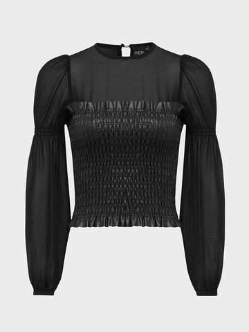 Top In Korsetstijl - Zwart