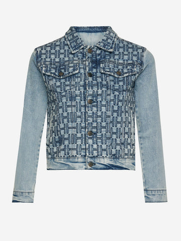 Denim Jack Met Her Monogram Borduursel - Blauw