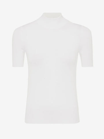 Ajour Gebreide Top - Wit