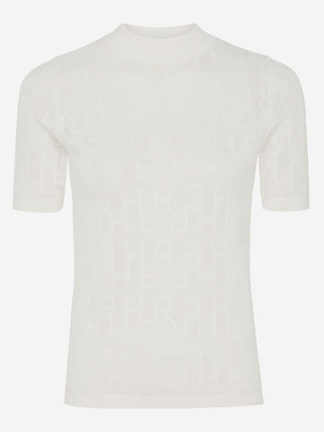 Semitransparante Monogram Top - Wit