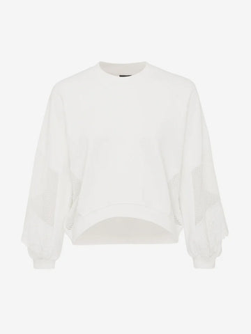 Broderie Sweater - Wit