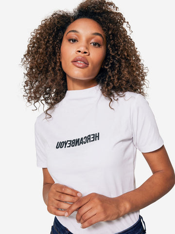 T-shirt Met Borduursel - Wit