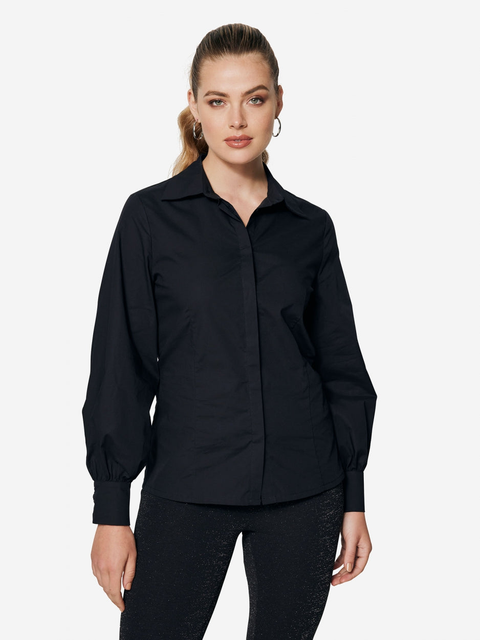 Blouse Poplin - Zwart
