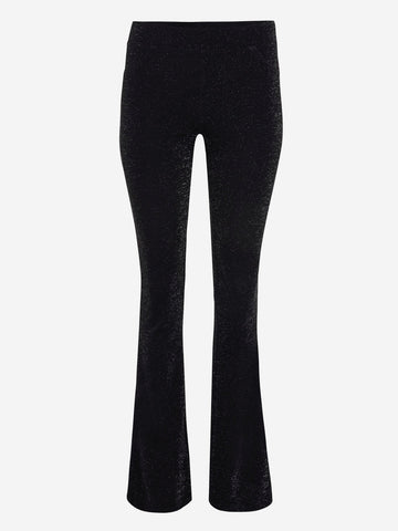 Flare Broek Met Glitters - Zwart