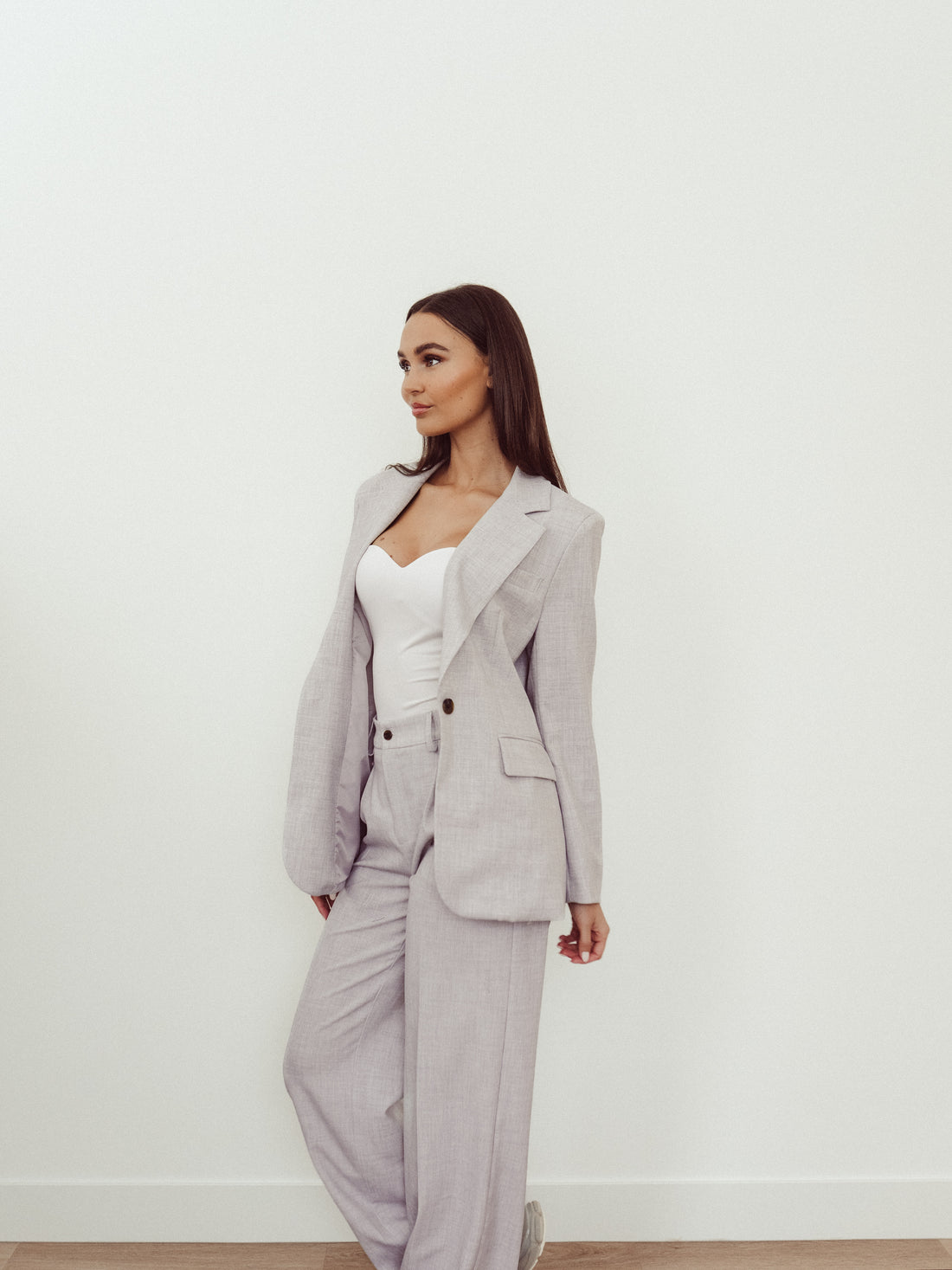 Blazer Met Structuur - Grijs